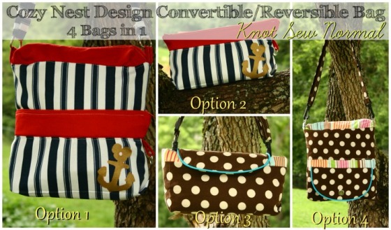 Cozy Nest Design Convertible/Reversible Bag by Knot Sew Normal