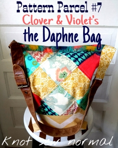 Clover & Violet's the Daphne Bag sewn by Knot Sew Normal, part of the Perfect Pattern Parcel #7